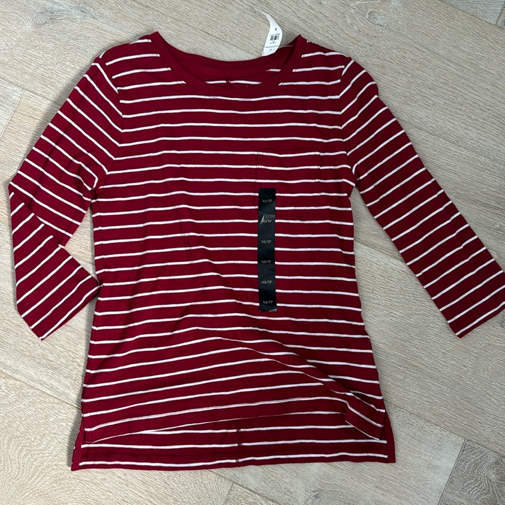 3/4 sleeve striped t shirt from Banana Republic NWT New With Tags